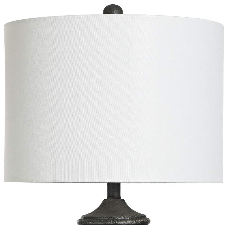 Image 4 Stylecraft Charlotte 32" High Matte Black Grooved Base Table Lamp more views