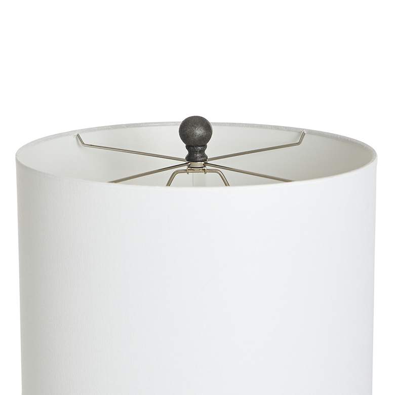 Image 5 Stylecraft Charlotte 32" High Matte Black Grooved Base Table Lamp more views