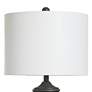 5_Stylecraft Charlotte 32" High Matte Black Grooved Base Table Lamp more views