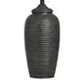 6_Stylecraft Charlotte 32" High Matte Black Grooved Base Table Lamp more views
