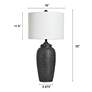 Stylecraft Charlotte 32" High Matte Black Grooved Base Table Lamp in scene