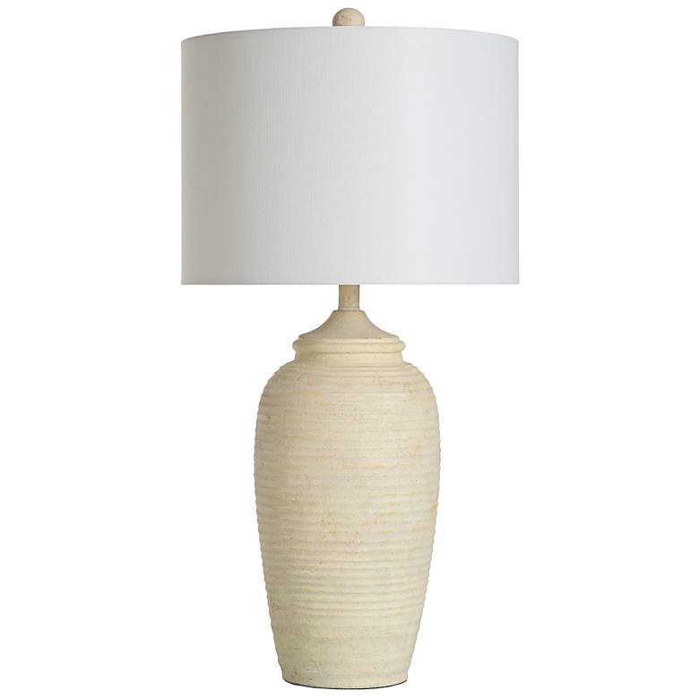 Image 2 Stylecraft Charlotte 32" High Textured Cream White Table Lamp