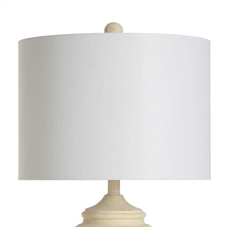 Image 3 Stylecraft Charlotte 32" High Textured Cream White Table Lamp more views