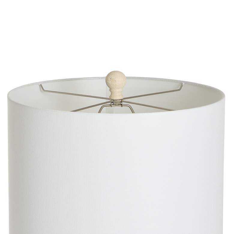 Image 5 Stylecraft Charlotte 32" High Textured Cream White Table Lamp more views