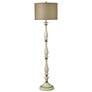 2_Stylecraft Charlton 61" High Crackled White and Gold Finish Floor Lamp