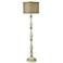 Stylecraft Charlton 61" High Crackled White and Gold Finish Floor Lamp