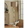 Thumbnail1 of Stylecraft Charlton 61" High Crackled White and Gold Finish Floor Lamp
