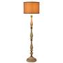 Thumbnail3 of Stylecraft Charlton 61" High Crackled White and Gold Finish Floor Lamp more views