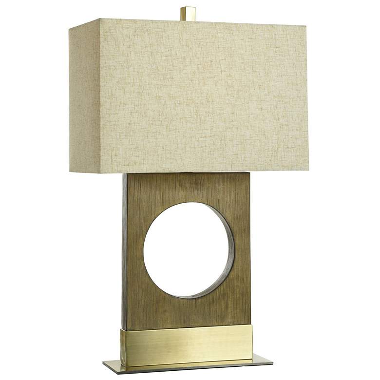 Image 1 Stylecraft Chickerell 30 inch High Faux Wood Modern Table Lamp