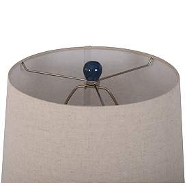 Image5 of Stylecraft Cloverfield 24 1/4" Navy-Blue Ceramic Table Lamps Set of 2 more views