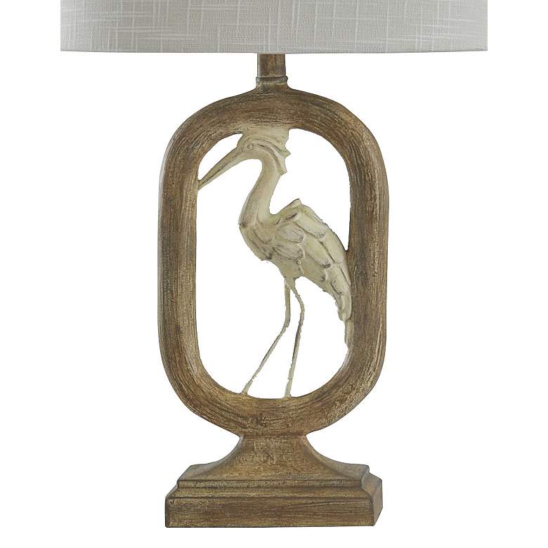 Image 5 Stylecraft Coastal Crane 22.8" Distressed Finish Bird Table Lamp more views