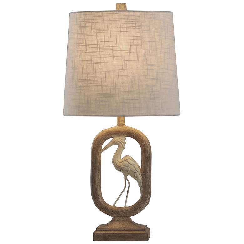 Image 6 Stylecraft Coastal Crane 22.8 inch Distressed Finish Bird Table Lamp more views
