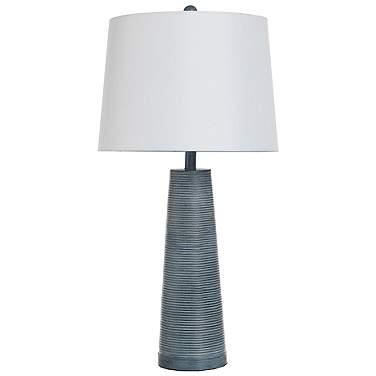 Stylecraft Conical 31 1/2" High Washed Blue Denim Table Lamp