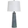 1_Stylecraft Conical 31 1/2" High Washed Blue Denim Table Lamp