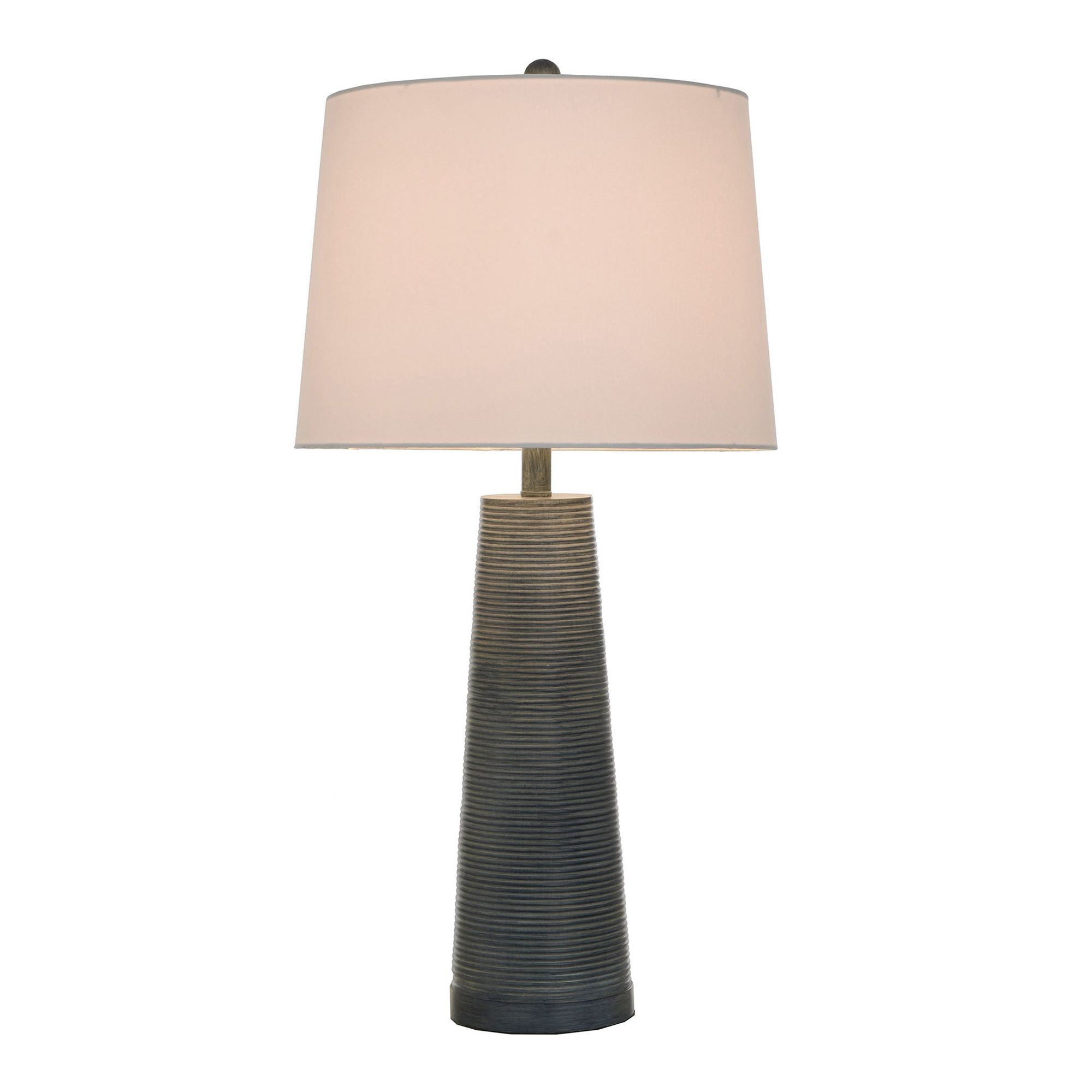 Image 2 Stylecraft Conical 31 1/2" High Washed Blue Denim Table Lamp more views