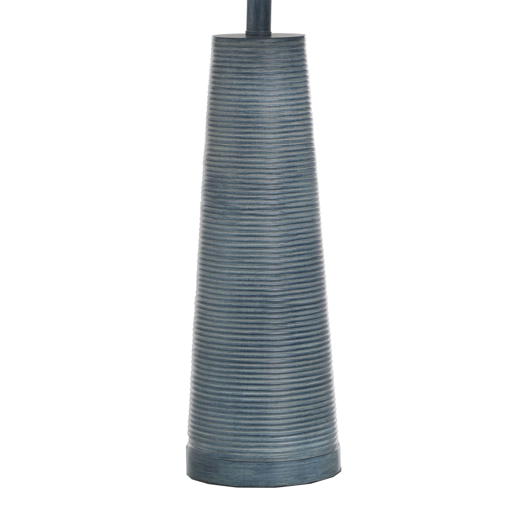 Image 3 Stylecraft Conical 31 1/2" High Washed Blue Denim Table Lamp more views