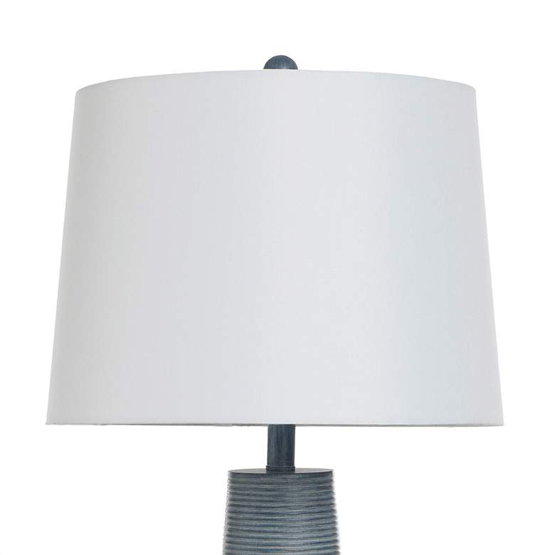Image 4 Stylecraft Conical 31 1/2" High Washed Blue Denim Table Lamp more views
