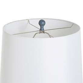 Image5 of Stylecraft Conical 31 1/2" High Washed Blue Denim Table Lamp more views