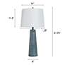 7_Stylecraft Conical 31 1/2" High Washed Blue Denim Table Lamp more views