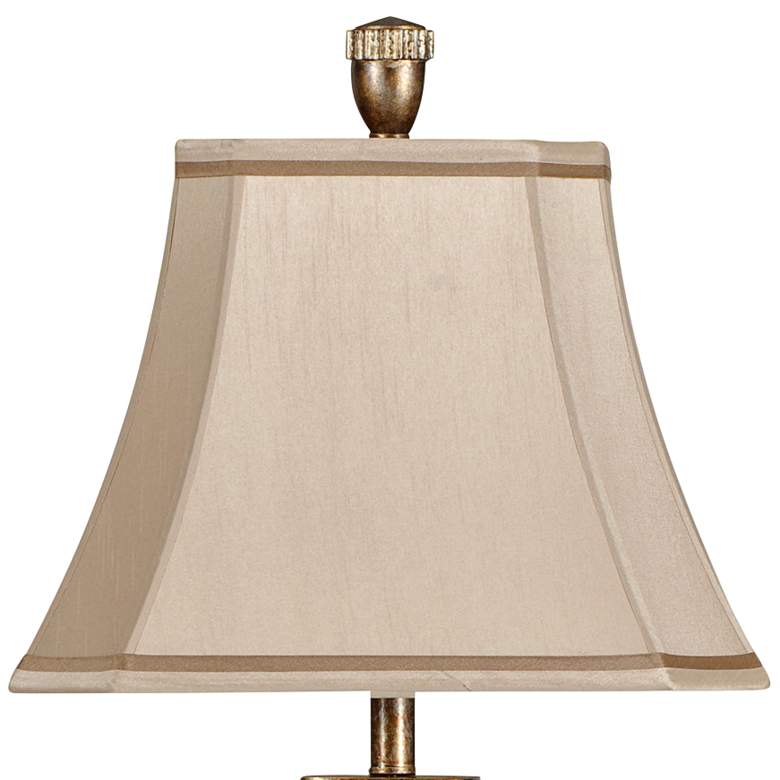 Image 4 Stylecraft Conway 32" Bronze and Silver Leaf Traditional Table Lamp more views