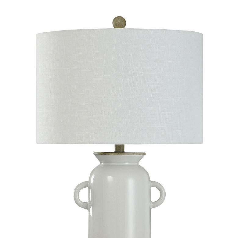 Image 2 StyleCraft Cynder 34" Petite Handles Grey Ceramic Table Lamp more views