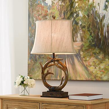 Stylecraft Dalton 30" High Open Ring Faux Antler Table Lamp