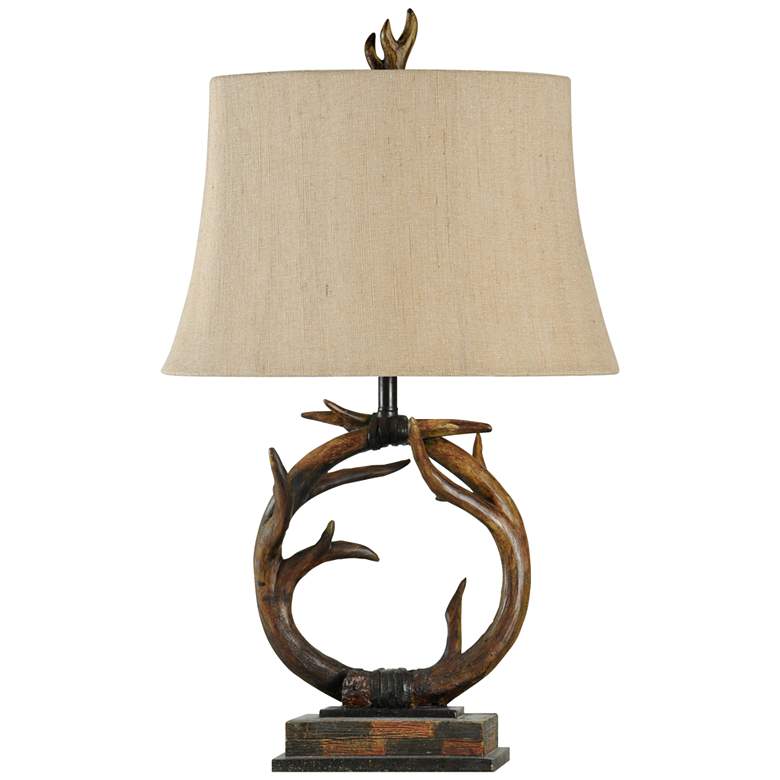 Image 1 Stylecraft Dalton 30 inch High Open Ring Faux Antler Table Lamp