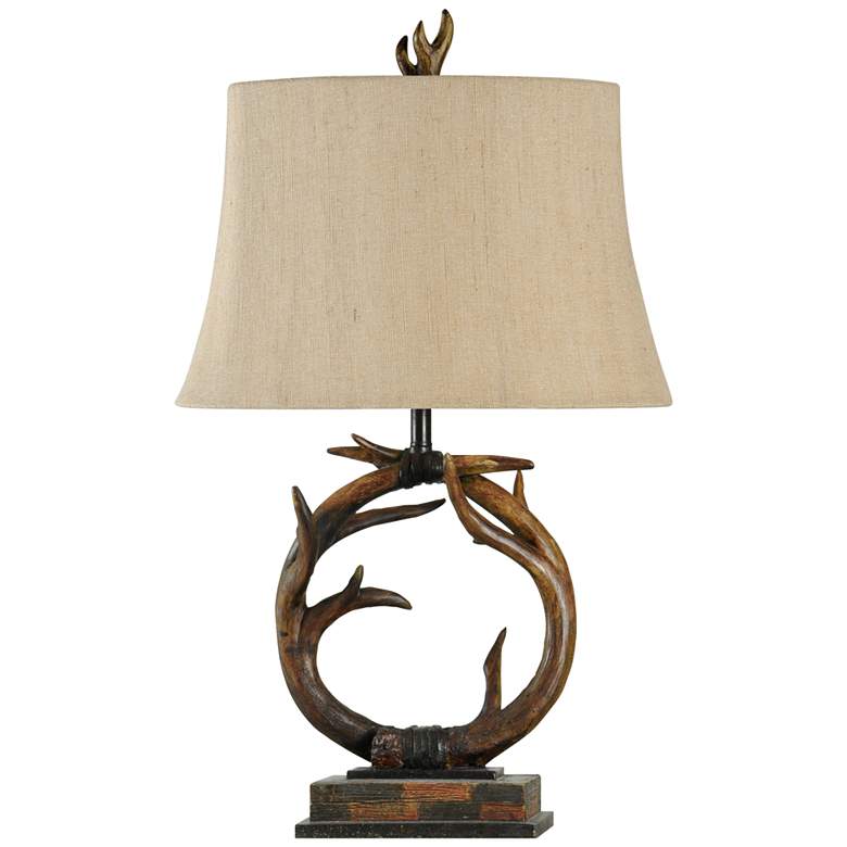 Image 1 Stylecraft Dalton 30" High Open Ring Faux Antler Table Lamp