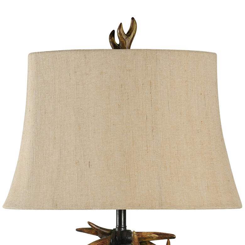 Image 2 Stylecraft Dalton 30 inch High Open Ring Faux Antler Table Lamp more views
