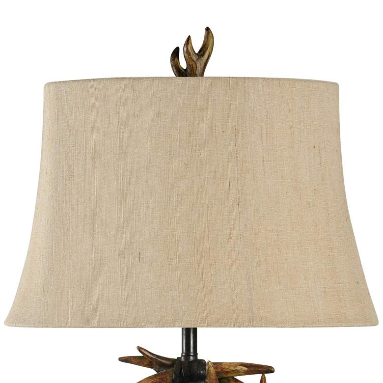 Image 2 Stylecraft Dalton 30" High Open Ring Faux Antler Table Lamp more views