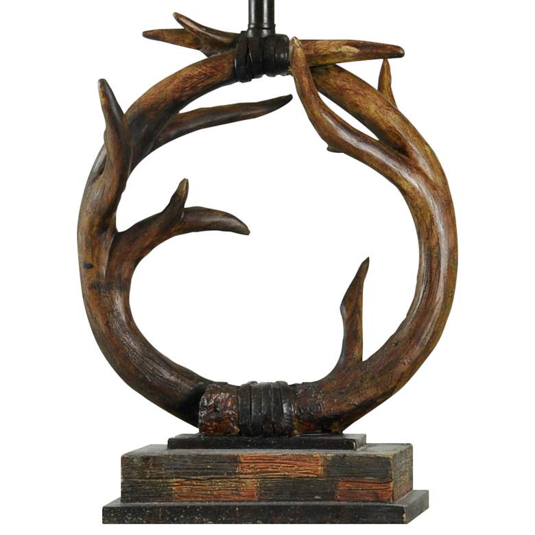 Image 3 Stylecraft Dalton 30" High Open Ring Faux Antler Table Lamp more views