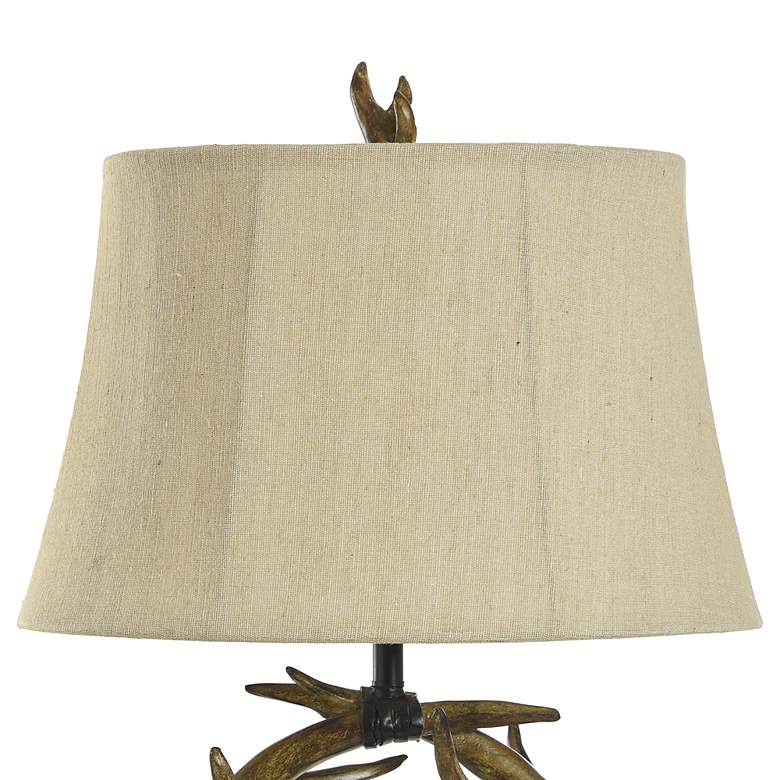 Image 5 Stylecraft Dalton 30" High Open Ring Faux Antler Table Lamp more views