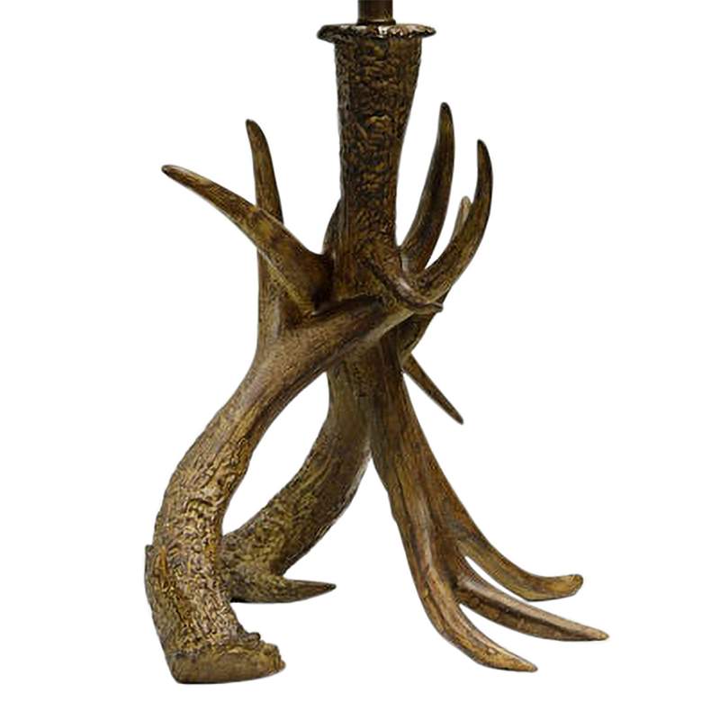 Image 4 Stylecraft Dalton 32" High Dark Brown Shade Faux Antler Table Lamp more views