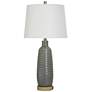 2_Stylecraft Daniel 30" High Gray Washed USB Port Ceramic Table Lamp