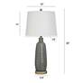 7_Stylecraft Daniel 30" High Gray Washed USB Port Ceramic Table Lamp more views