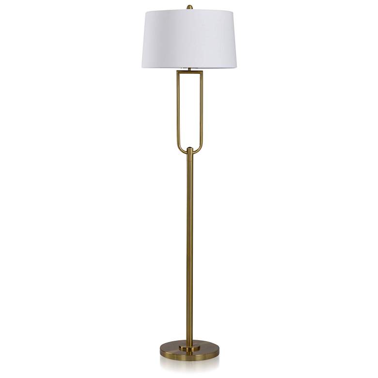 Image 1 Stylecraft Dann Foley 64 inch Modern Polished Brass Floor Lamp