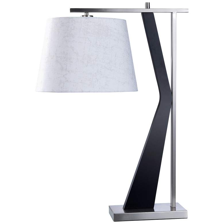 Image 1 StyleCraft Darby 27 inch High Silver Metal Mid-Century Modern Table Lamp