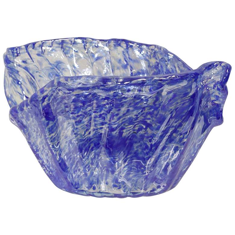 Image 1 StyleCraft Dea Bowl Transparent Graniglia Blue 7.5" x 10.5" x 5"