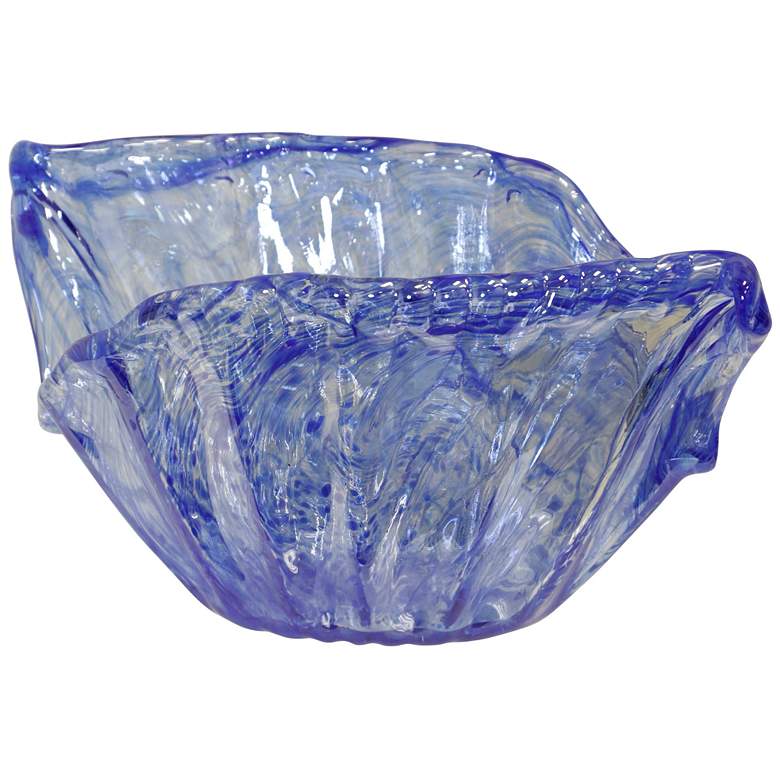Image 1 StyleCraft Dea Bowl Transparent Graniglia Blue 8.2" x 14.5" x 7"