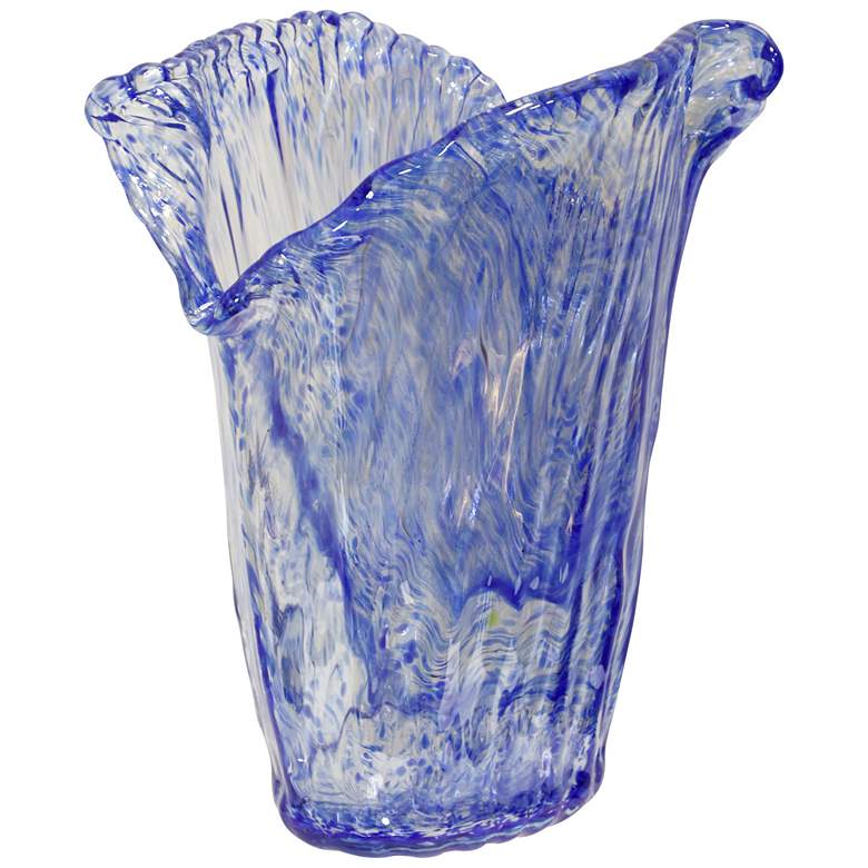 Image 1 StyleCraft Dea Vase Transparent Graniglia Blue