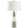Stylecraft Deda 35.5" Silver and Frosted White Table Lamp