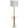 Stylecraft Dobbins 64" Modern White Marble and Brass Floor Lamp