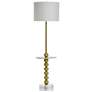 Stylecraft Dobbins 64" Modern White Marble and Brass Floor Lamp