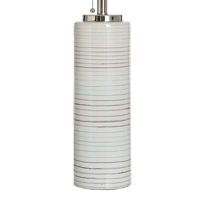 Image 4 Stylecraft Ellis 29" High Turquoise and Warm Gray Ceramic Table Lamp more views