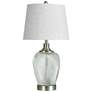 StyleCraft Elyse 28 1/2" Ribbed Swirl Clear Glass Table Lamp