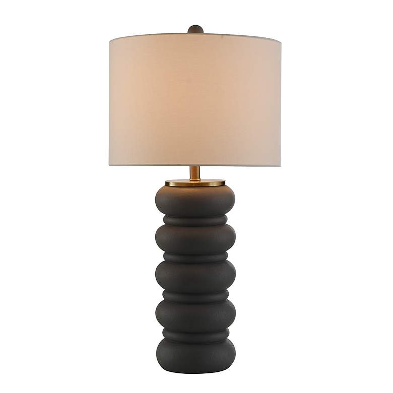 Image 3 Stylecraft Esther 32" High Modern Frosted Charcoal Gray Table Lamp more views