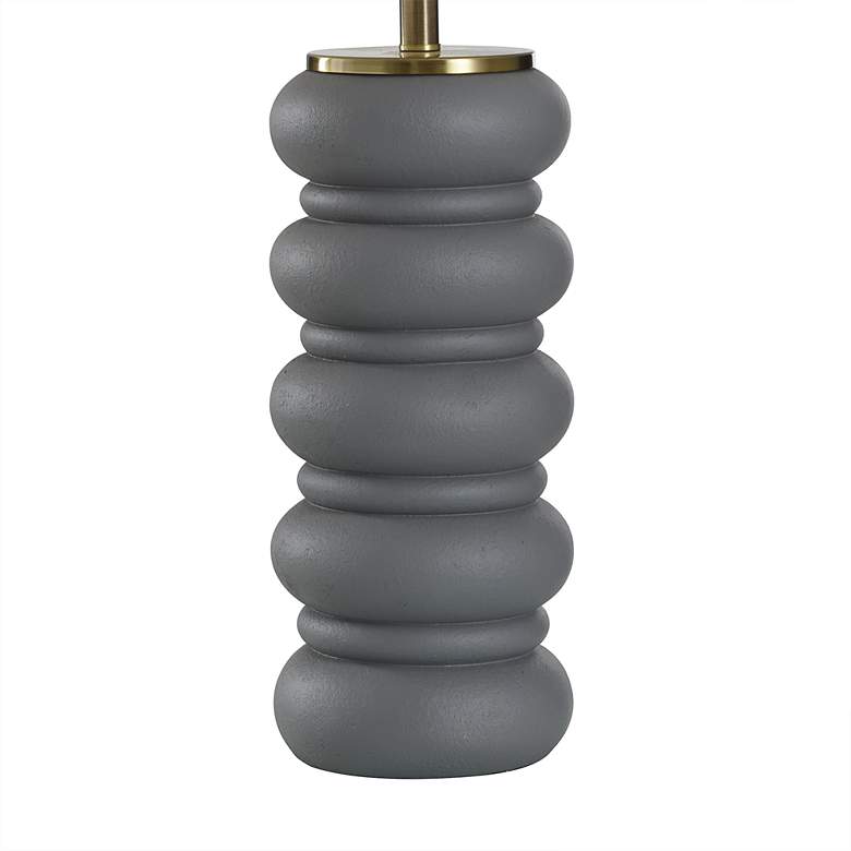 Image 4 Stylecraft Esther 32" High Modern Frosted Charcoal Gray Table Lamp more views