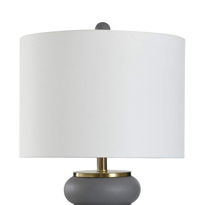 Image 5 Stylecraft Esther 32" High Modern Frosted Charcoal Gray Table Lamp more views