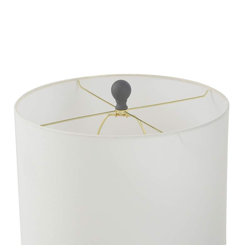 Image 6 Stylecraft Esther 32" High Modern Frosted Charcoal Gray Table Lamp more views