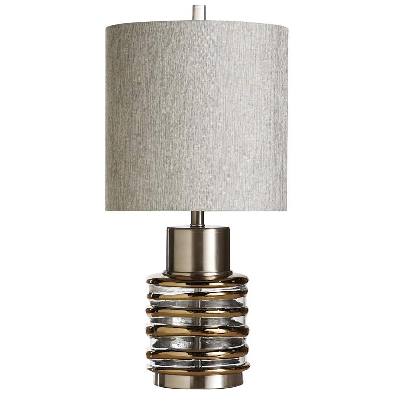 Image 1 Stylecraft Eton 27" Metal and Glass Modern Table Lamp